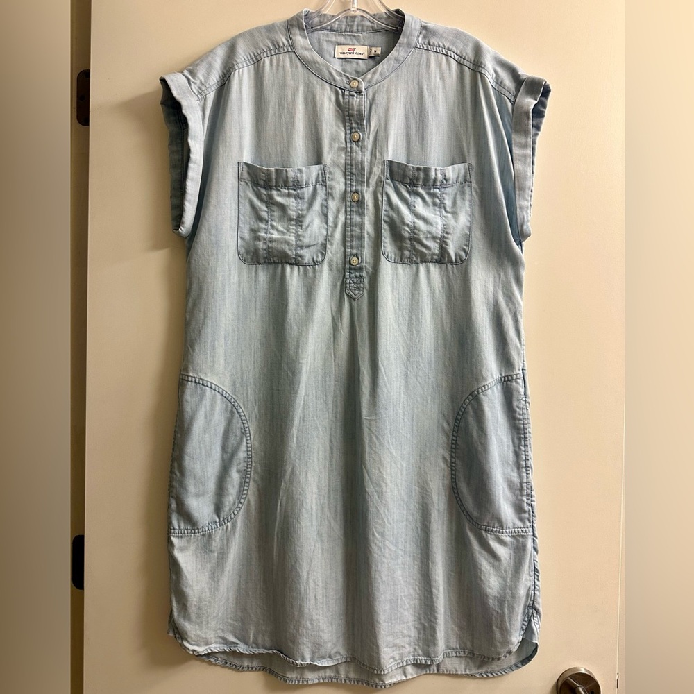Vineyard Vines Tencel Chambray Margo Shirt Dress Size 14 NWOT